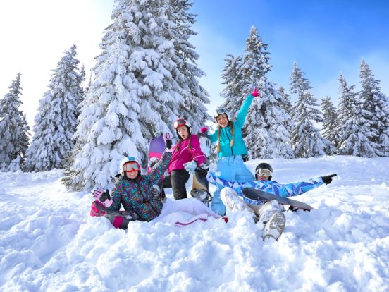 vrienden skiën skivakantie