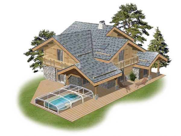 Chalet Le Prestige Lodge met privé-zwembad