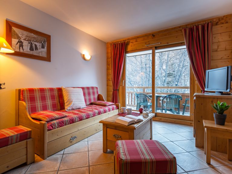 Chalet-appartement Le Hameau du Rocher Blanc met slaaphoek