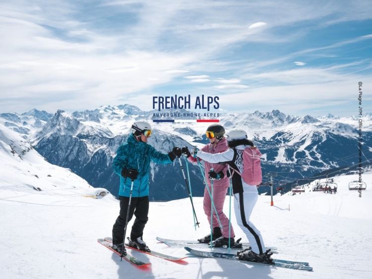 Sneeuwzeker skiën in Franse Alpen