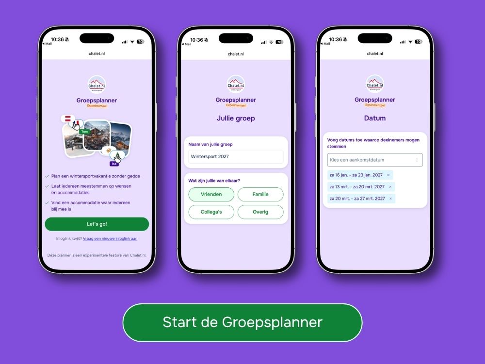 Groepsplanner Skivakantie Plannen