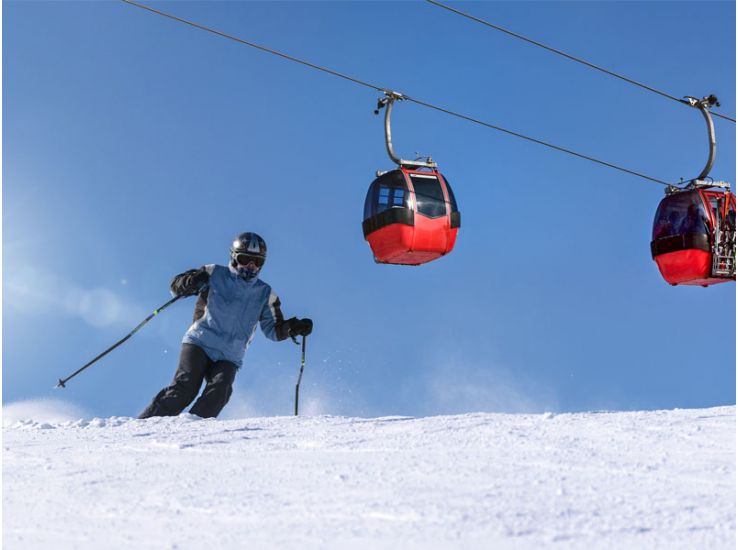 Skier gondel
