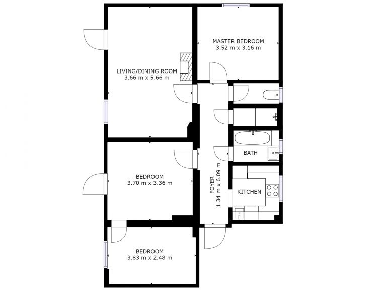 Chalet Edelweiss am See Combi, 5 apt. incl. gezamenlijke keuken en eetruimte