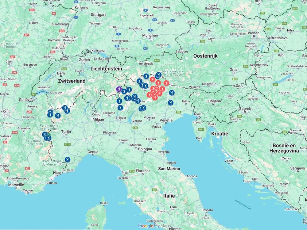 Skigebieden Italië