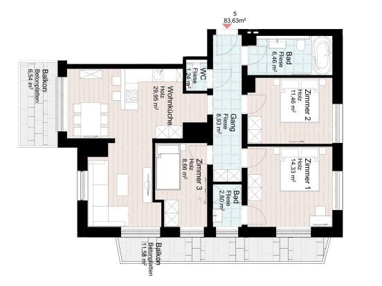 Appartement Kristall Plaza Niederau-14