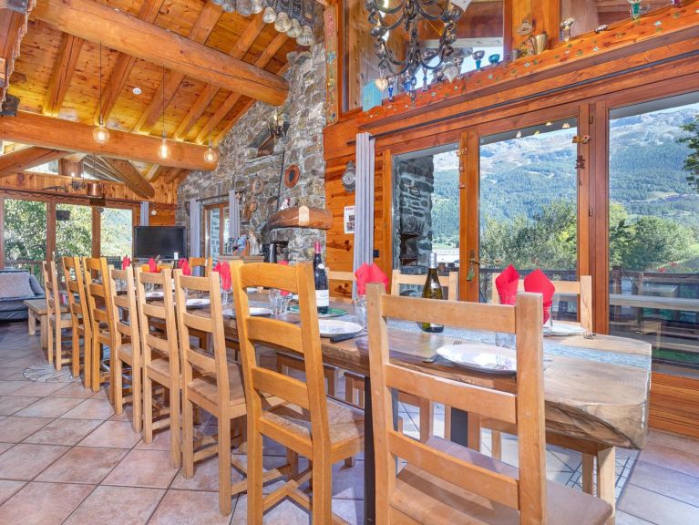 Chalet Villaroger met buiten-whirlpool en infraroodsauna