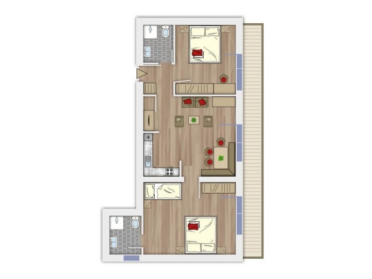 Chalet-appartement Landhof Type 2 Komfort