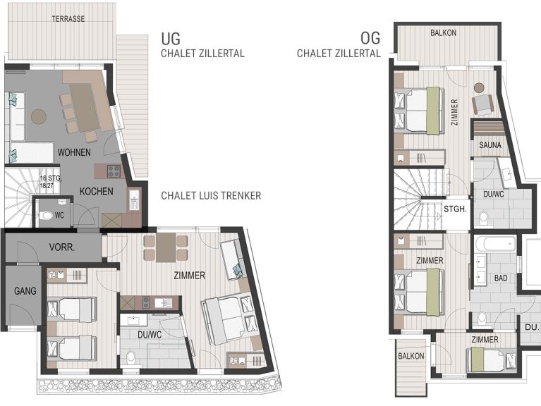 Chalet-appartement Alps Zillertal Combinatie Luis Trenker & Zillertal