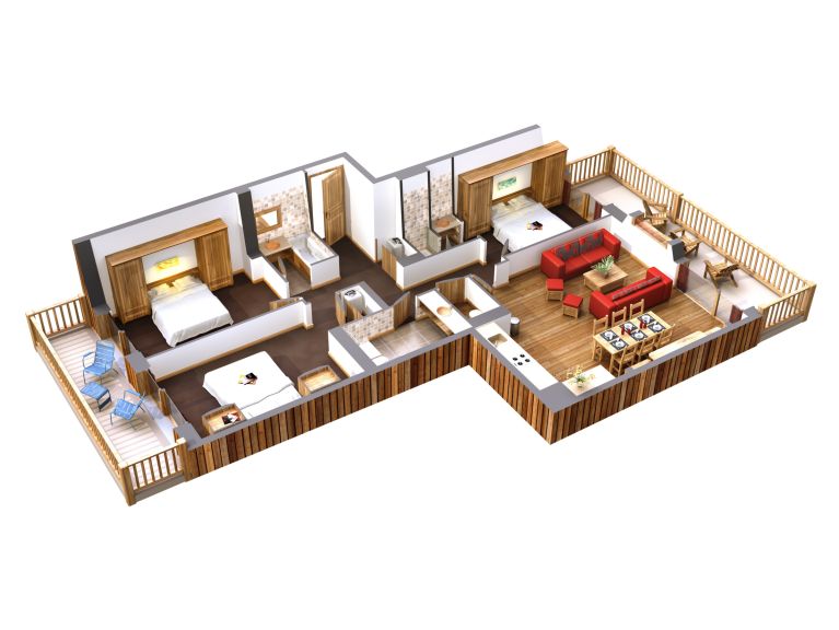 Chalet-appartement La Source des Arcs type 3 - 80 m²
