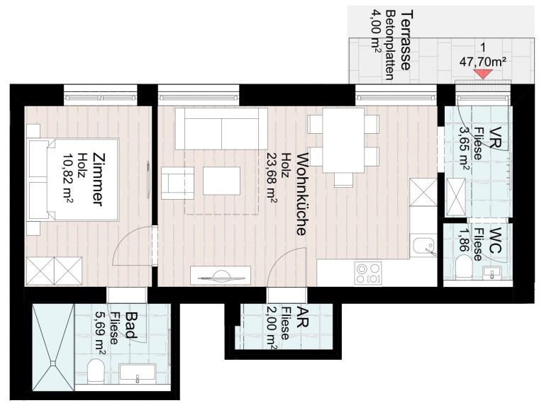 Appartement Kristall Plaza Niederau Type A