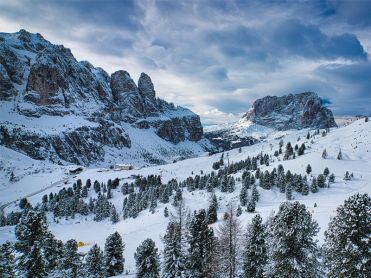 Uitzicht skigebied Italië