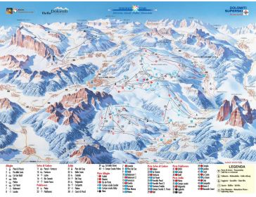 Pistekaart Dolomieten - Ski Civetta