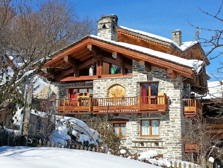 Chalet Villaroger met buiten-whirlpool en infraroodsauna
