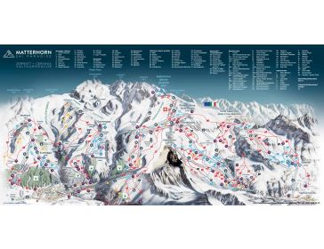 Pistekaart Matterhorn Ski Paradise