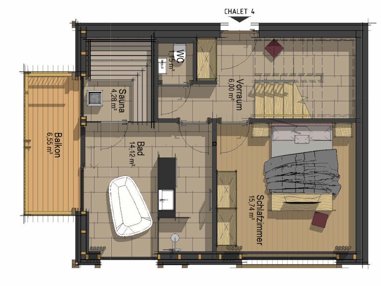 Chalet-appartement The Peak Black Stone Chalet