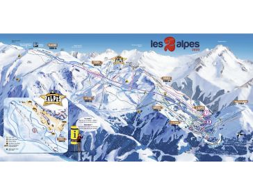 Pistekaart Les Deux Alpes