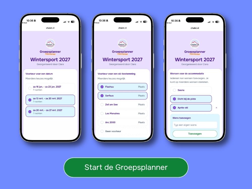Groepsplanner Skivakantie Plannen