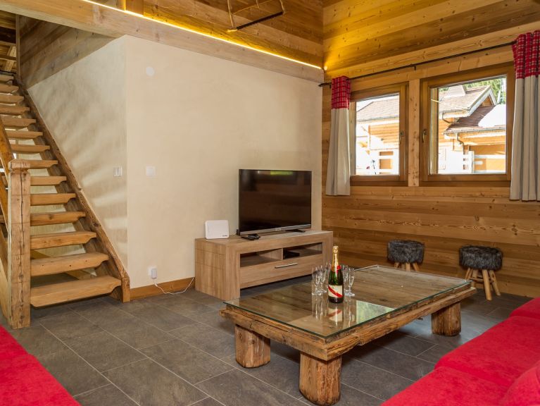 Chalet Les Bucherons met buiten-whirlpool
