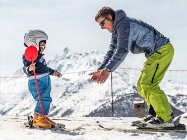 Skivakantie krokus kind skiles