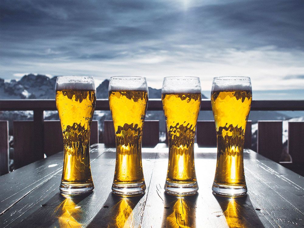 Après-ski Oostenrijk biertjes