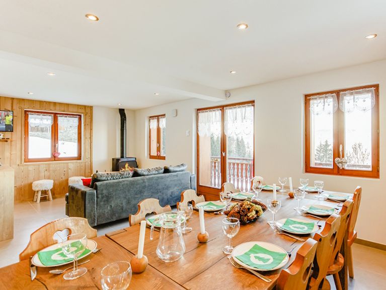 Chalet Les Violettes met privé-sauna