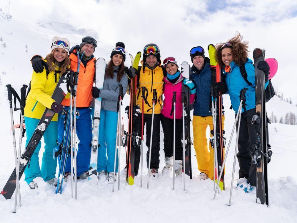 skiën met collega's