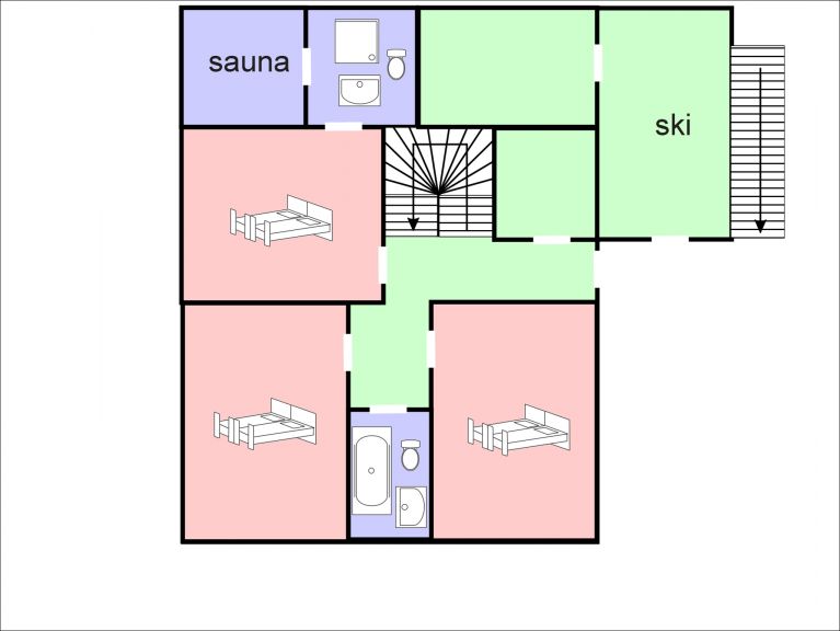 Chalet sur Piste met privé-sauna