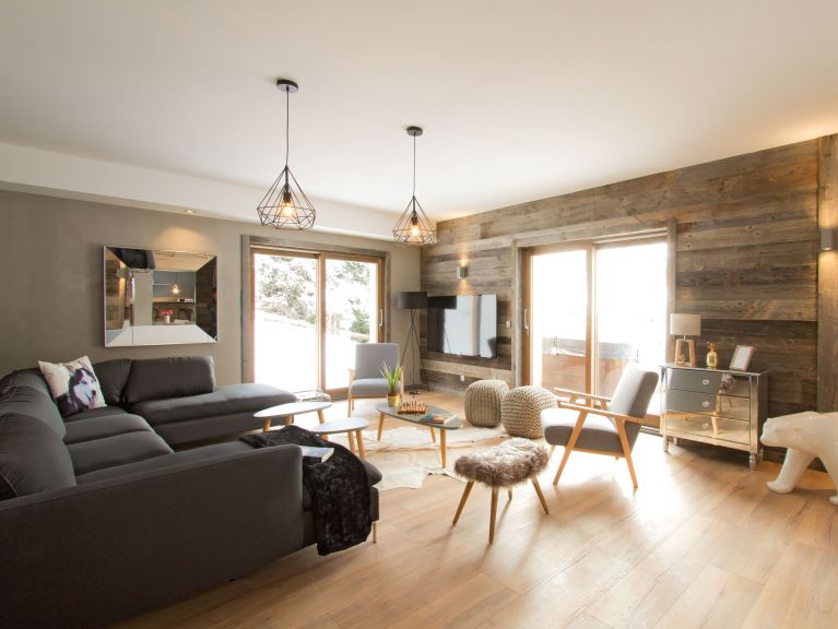 Chalet Nuance de Blanc met privé-sauna en buiten-whirlpool