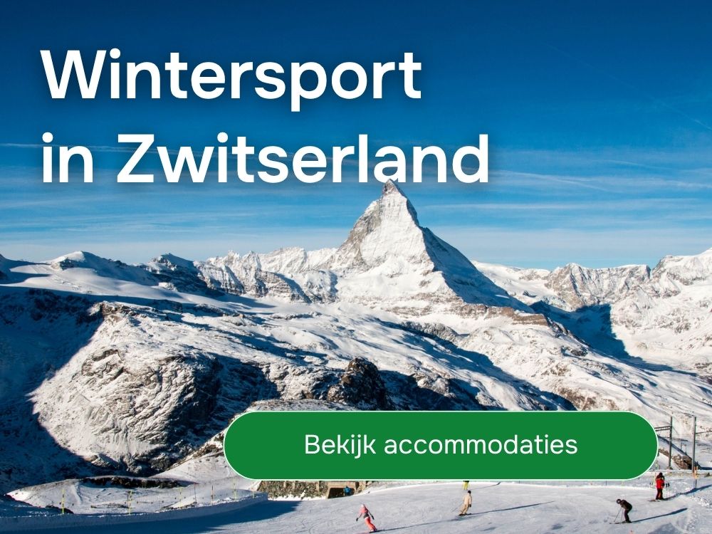 Skivakantie Zwitserland skipiste met uitzicht op matterhorn