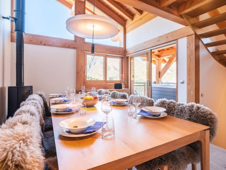 Chalet Caseblanche zondag t/m zondag Landenoire met houtkachel, sauna en whirlpool