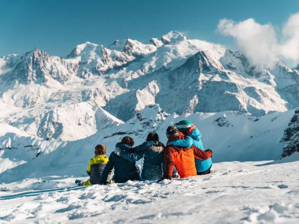 Familie op de piste in Flaine