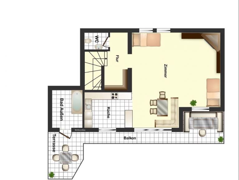 Chalet-appartement Enzianalm Bergstube met sauna