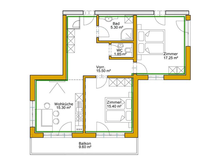 Chalet-appartement Berghof tweede verdieping, met (privé) infraroodcabine