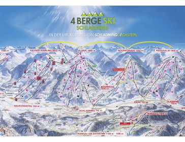 Pistekaart Ski Amadé - Schladming-Dachstein