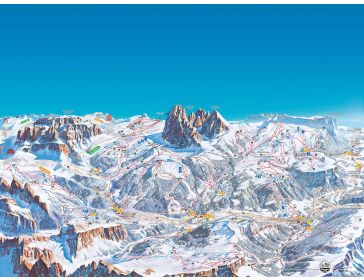 Pistekaart Dolomieten - Val Gardena
