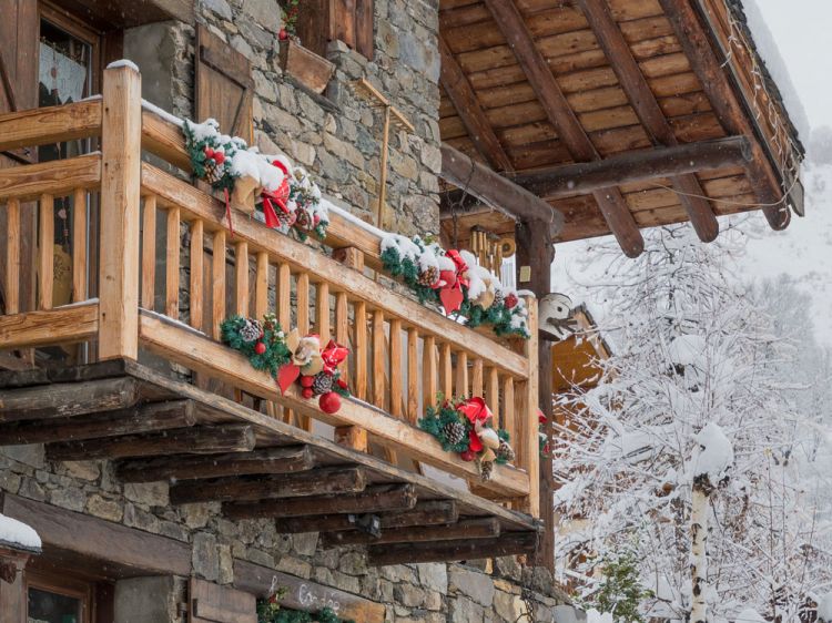 Grote chalets wintersport kerst