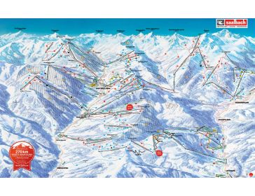 Pistekaart Skicircus Saalbach / Hinterglemm / Leogang / Fieberbrunn