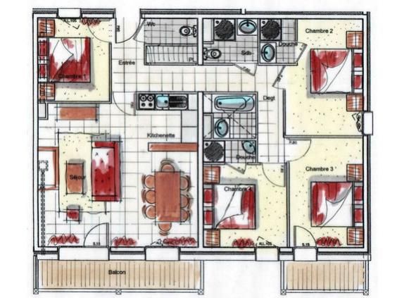 Chalet-appartement des Neiges Hermine